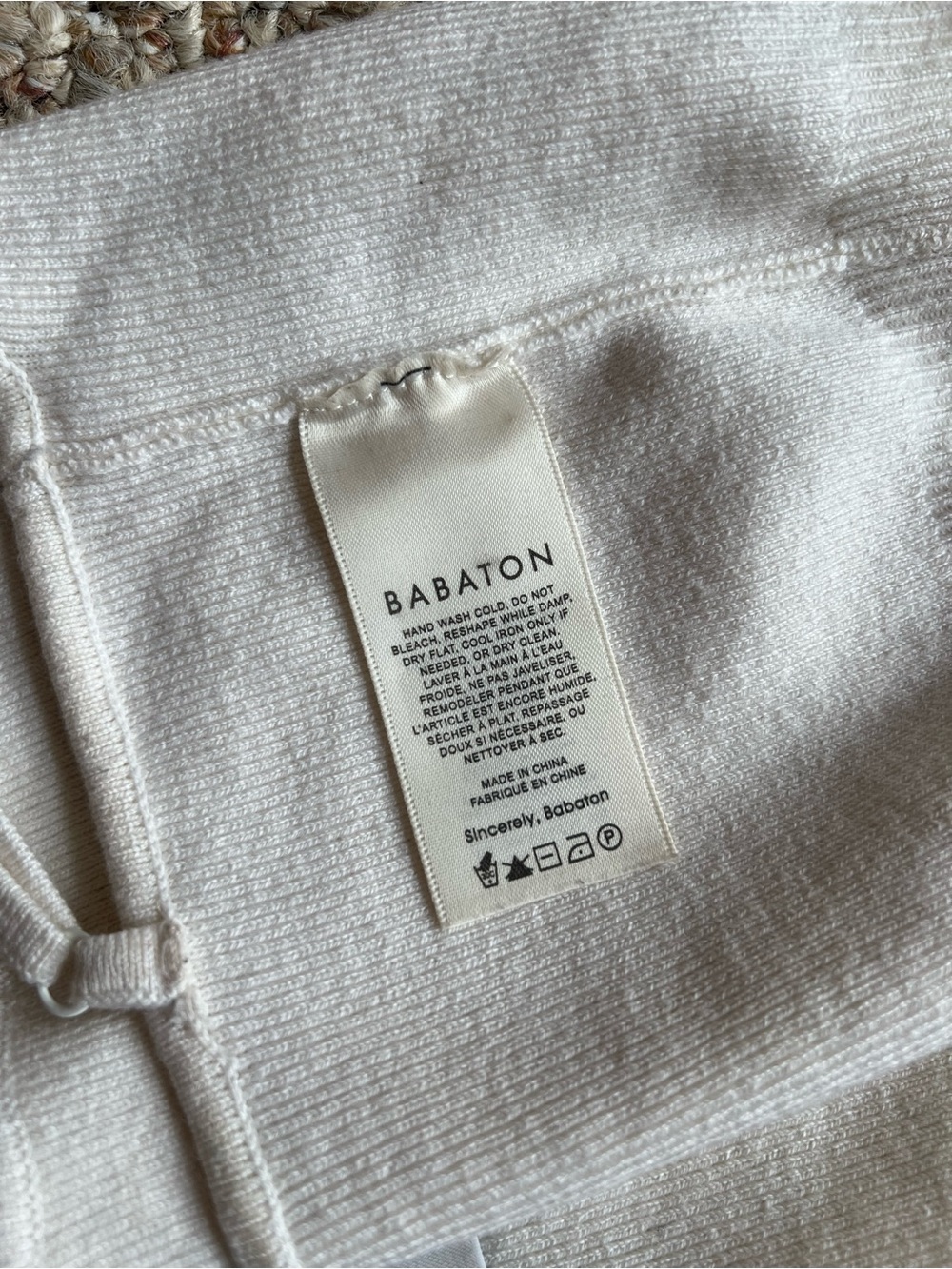 Babaton Aritzia Cream Cami Cropped Tank Top in Merino - Picture 8 of 8